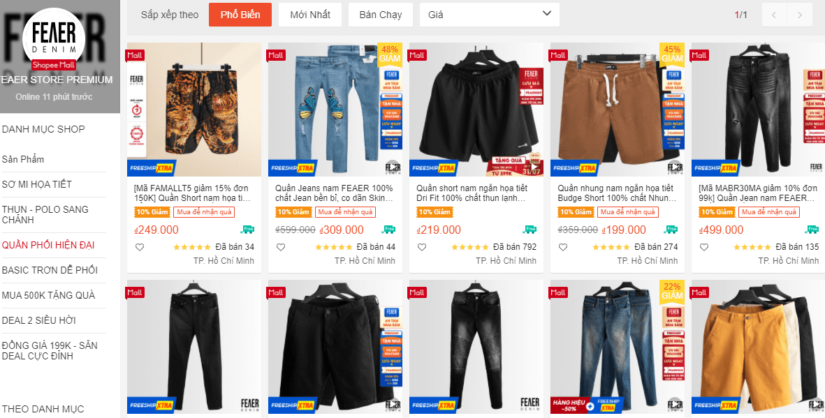 FEAER STORE - shop bán quần jean size lớn shopee