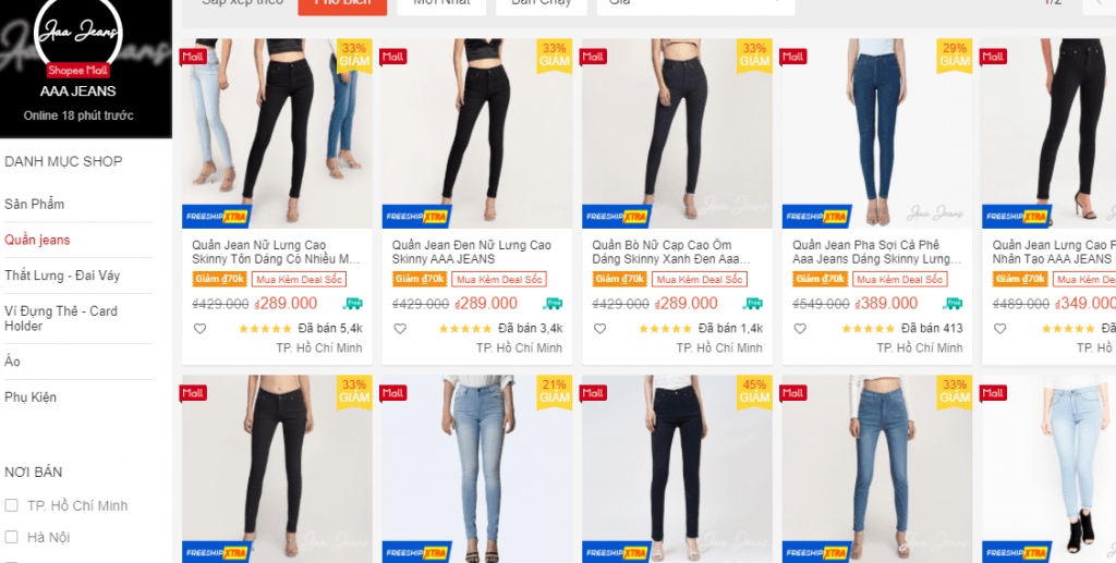AAA JEANS - Shop bán quần jean nữ shopee
